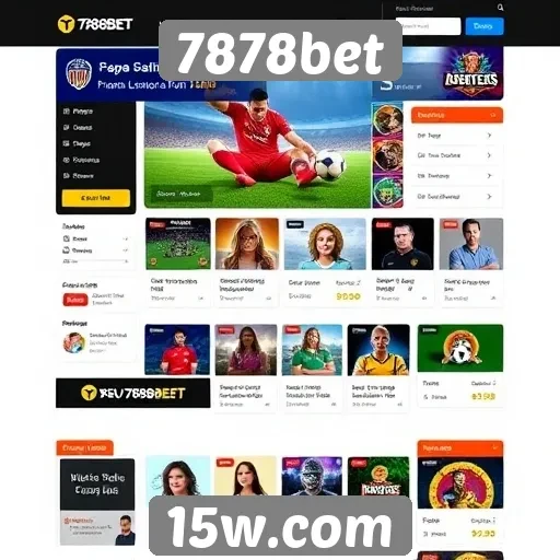 Navegação e layout do site 7878bet